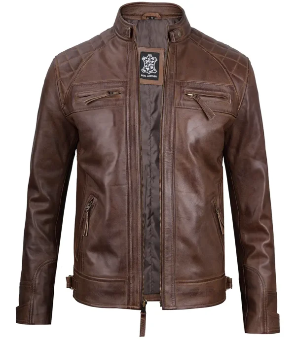 Cafe Men's Leather Motorcycle