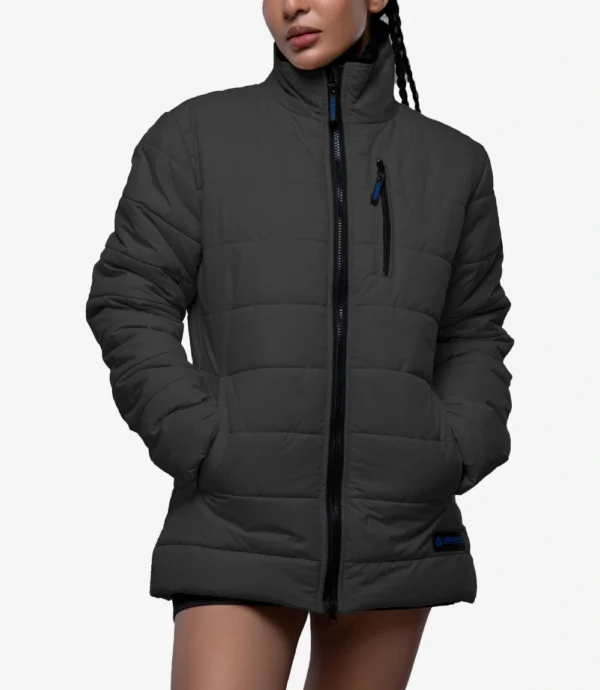 Dark Gray Insulated Puffer Jacket