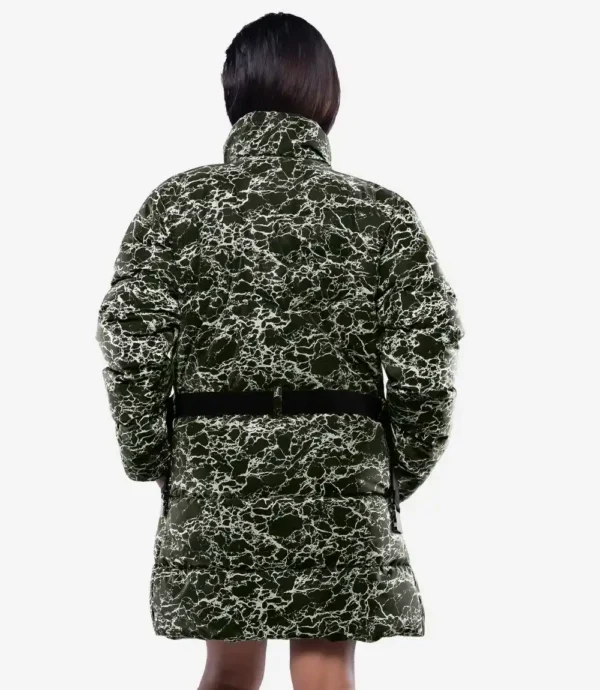 Green Duck Down Coat - Insulated Puffer Jacket