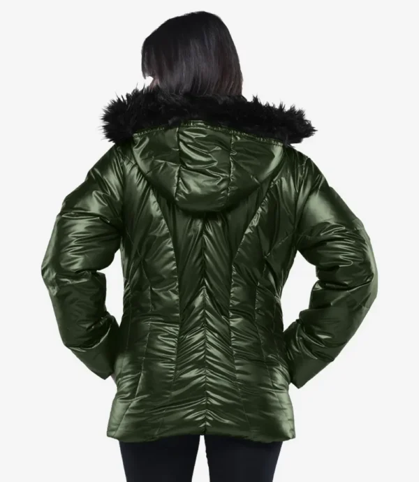 Green Insulated Puffer Jacket