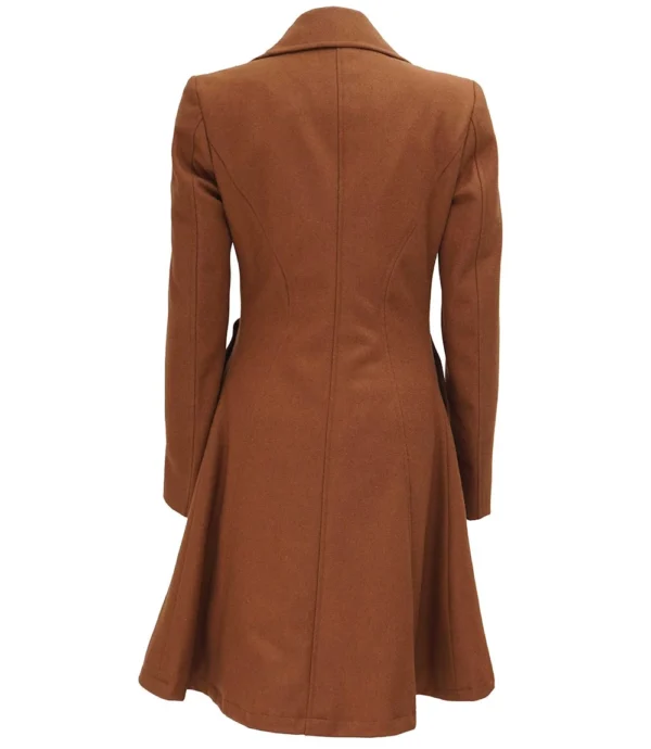 Regular Fit Camel Brown Wool Coat