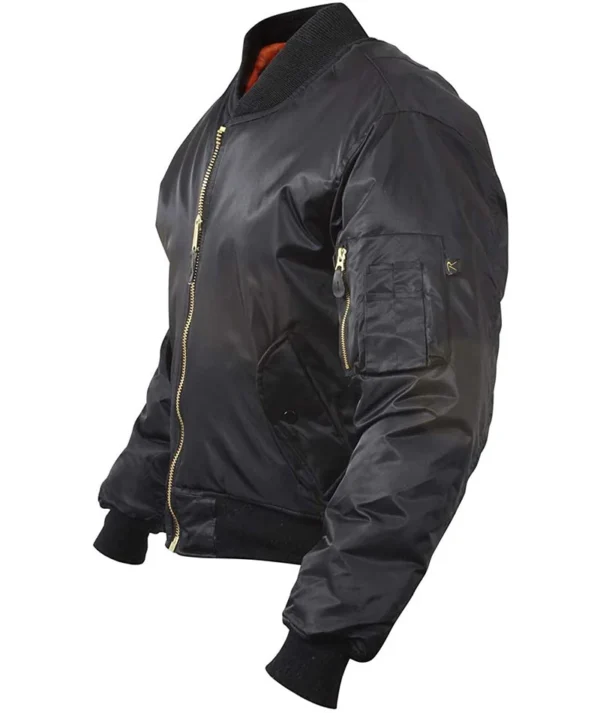 Black Lightweight Bomber Jacket