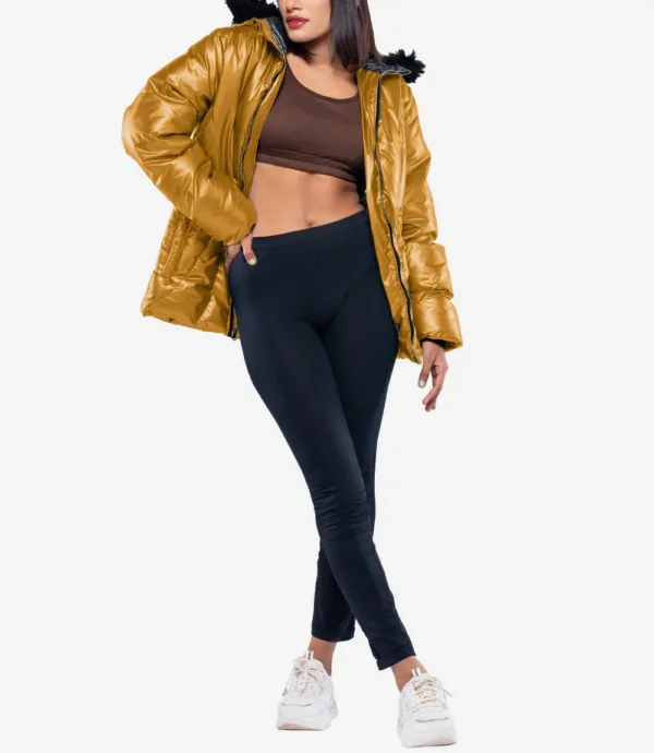 Gold Insulated Puffer Jacket