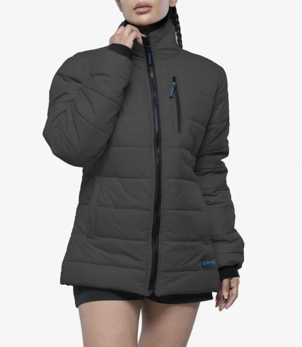 Dark Gray Insulated Puffer Jacket